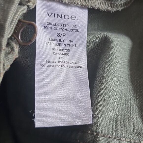 Vince -982 Women's Military Jacket Canvas Olive Green Utility Pockets Size S - Picture 6 of 9